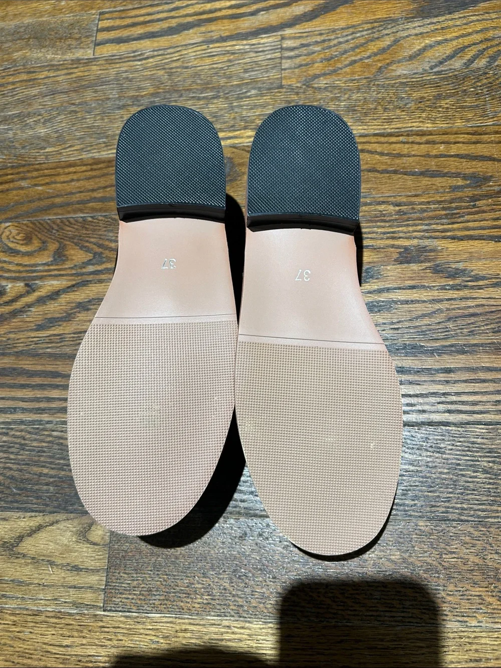 Women’s Two-Tone Pink and Black Penny Loafers size 37